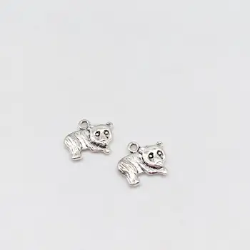 21 pcs Liga panda encantos animal pingente de ajuste DIY colar artesanal brinco, pulseira de amuletos para Fazer Jóias