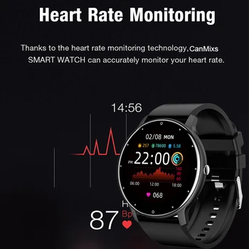 CanMixs ZL02 Smart Watch Homens Senhora Sport Fitness Smartwatch Sono Monitor de frequência Cardíaca Impermeável Relógios Para IOS, Android Bluetooth