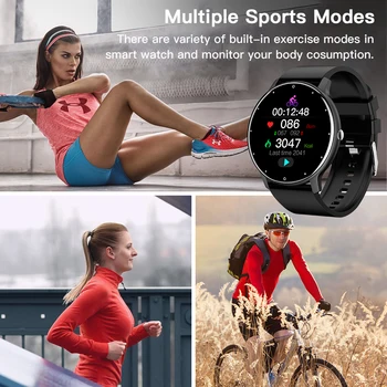 CanMixs ZL02 Smart Watch Homens Senhora Sport Fitness Smartwatch Sono Monitor de frequência Cardíaca Impermeável Relógios Para IOS, Android Bluetooth