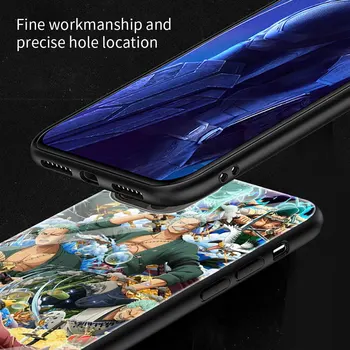Anime Um Pedaço de Vidro Acessórios do Telefone Tampa do Caso para o iPhone da Apple 12 11 Pro MAX 8 7 6 6S Plus XS Silicone Borda Shell
