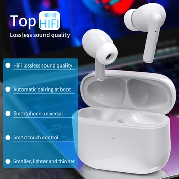 Para airpoddings pro 3 Toque de Controle sem Fio do Fone de ouvido TWS fone de ouvido Bluetooth auscultadores desportivos 300mAh caixa-carregador para Apple, Android