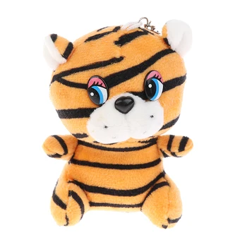 12cm Bonito Tigre, Leopardo Pelúcia Pingente de Brinquedos de Pelúcia Floresta Animal Boneca chaveiros crianças, Crianças dos desenhos animados de Presente de Aniversário