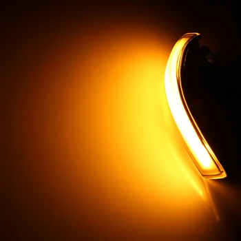 2Pcs Dinâmico LED Sinal de volta a Luz que Flui do Lado do Asa Espelho Retrovisor Indicador de pisca-Pisca, Repetidor de Luz