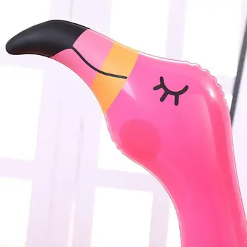 Portátil Inflável Flamingo Cabeça Chapéu Com 4Pcs Lance de Anéis Jogo de Água Para a Família de Festa cor-de-Rosa do PVC Material de Piscinas e Brinquedos