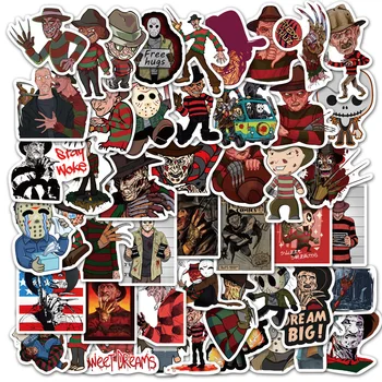 10/30/50PCS Cartoon Criativo Filme de Terror Caracteres do Graffiti Personalidade Carrinho de Laptop Caso de Telefone Celular Impermeável Adesivo de Brinquedo