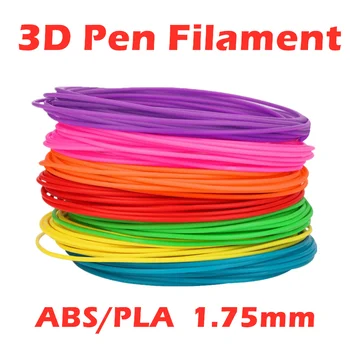 Hastes para 3d caneta de filamentos de 1,75 mm 3 d Recargas,materiais abs, plástico de identificadores de conjunto de crianças presentes de aniversário