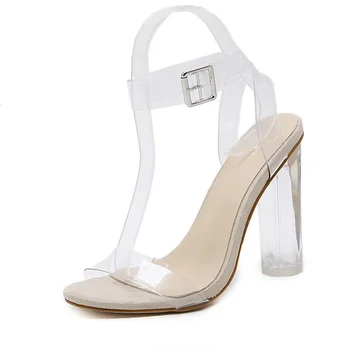 2021 sexy transparente salto alto bombas de mulheres sapatos de senhoras festa de sapatos de mulher, de salto alto sapatos de casamento talon femme TAMANHO 35-42