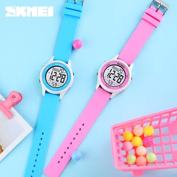 SKMEI Relógio Digital Para Crianças de Moda de Luxo Led Eletrônicos, Relógios de Simples Crianças Relógios de Contagem regressiva Impermeável Relógio