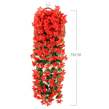 2Pcs Criativo Flor Artificial de Vime Falso Plantas de Casamento em Casa Pendurado na Parede Decoração do Festival
