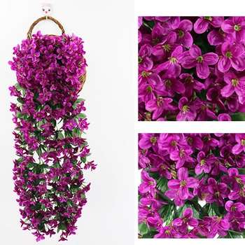 2Pcs Criativo Flor Artificial de Vime Falso Plantas de Casamento em Casa Pendurado na Parede Decoração do Festival