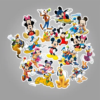 50pcs/pack impermeável Adesivos de Minnie do Mickey de Disney do Anime skates Motocicleta decoração Catoon Presentes Crianças Brinquedos