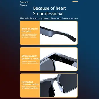 Novo Smart Óculos Sem Fio Bluetooth 5.0 Chamadas Mãos-Livres De Música, Áudio, Esporte Auricular Óculos Inteligentes, Óculos, Óculos De Sol