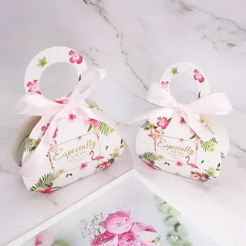10pcs Criativo Doces Caixa Estilo coreano Portátil Saco de Presente para o Casamento, Favores do Chuveiro de Bebê Festa de Fornecimento de Caixas de Empacotamento do Presente