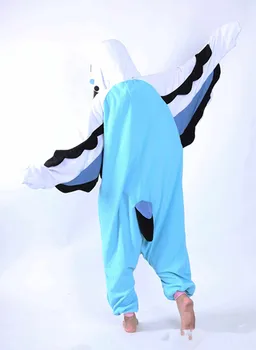 Cartoon Anime Bonito papagaio Pássaro águia Onesie Halloween Cosplay Animais Verde/Azul Arara Homens Adultos do Pijama Macacão de Pijamas