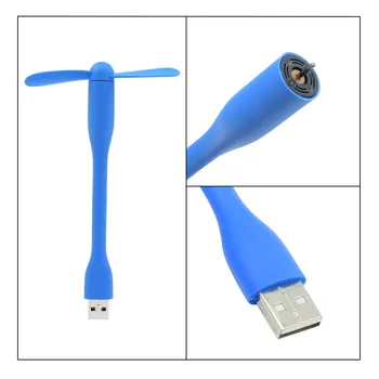 Mini Flexível e Dobrável Ventilador USB e USB CONDUZIU a Luz da Lâmpada USB Gadgets mão fã luz da noite Para o Banco de Alimentação de PC para computador Portátil