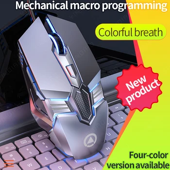 O novo Profissional Gamer Mouse com Fio 3200 DPI Luz orgânica de Jogo USB Ratos de Computador para computador Portátil PC Gaming Mouse 6 Botões 2021