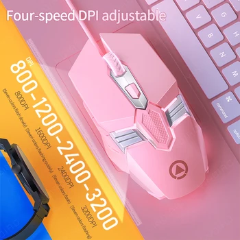 O novo Profissional Gamer Mouse com Fio 3200 DPI Luz orgânica de Jogo USB Ratos de Computador para computador Portátil PC Gaming Mouse 6 Botões 2021