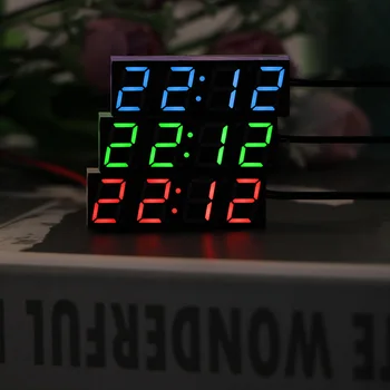 2021 Novo Carro, Relógio Digital, indicador de Temperatura Eletrônico Termômetro Relógio Automático do Relógio Eletrônico LED de luz de fundo do Mostrador Digital