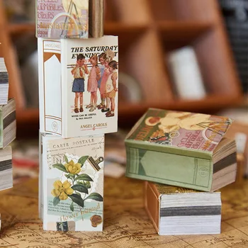 Aesth 200pcs/pack Vintage Cartões de Materiais de Papel Criativo papel de carta Deco Scrapbooking Diário de Projeto DIY Nenhum Adesivo Papel