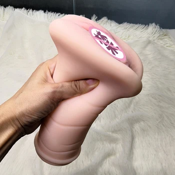 Sexo masculino brinquedos de silicone artificial buceta furo duplo realista vagina, ânus 3D anime brinquedo adulto masturbação dispositivo de sex shop sexo