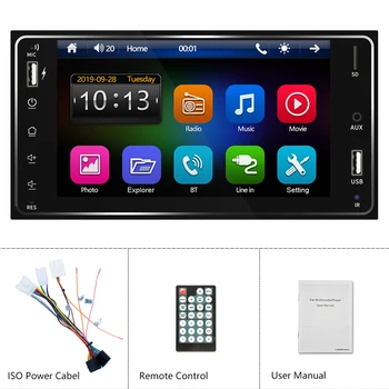 Podofo 2din auto-Rádio Android/IOS Link FM Car Multimedia Player 2 DIN autoradio Para Toyota Corolla Universal 2din Auto Estéreo