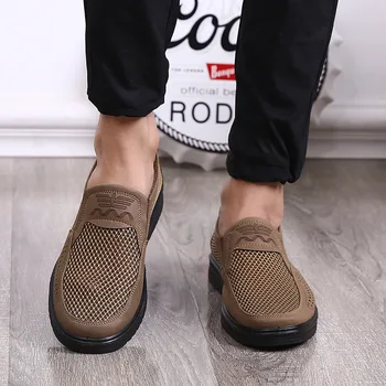 Confortável Homens Casuais Sapatos de Malha Respirável Verão Homens Sapatos 2021 Novo antiderrapante, Leve os Homens Sapatos Sapatos de Tamanho Grande 48