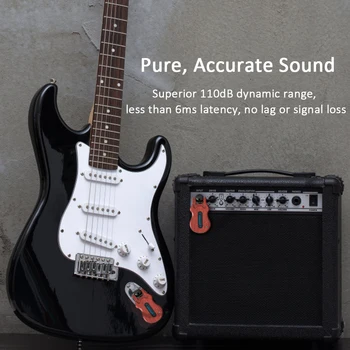 Ammoon sem Fio Guitarra Sistema de Áudio Digital Guitarra Transmissor Receptor Bateria Recarregável De 100 Metros de Faixa de Transmissão