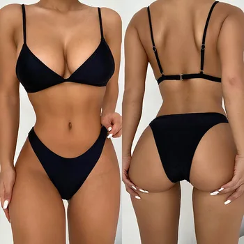 2021 Sexy Biquini Branco Swimwear das Mulheres de Ver através de Calça Biquíni Cobrir Malha Plissado Fundos de 3 Terno de Peça de Maiôs moda praia