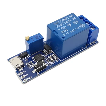 1Piece 5V-30V Acionar Módulo de Relé de Atraso Micro USB Ajustável do Poder do Temporizador do Módulo de Controle de Atraso de Mudar