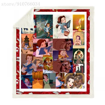 Disney Princesa Cinderela Cobertor Florais, desenhos animados Sherpa Cobertor para a Menina das Crianças Sofá de Pelúcia Macia Colchas Fina Colcha 150x200cm