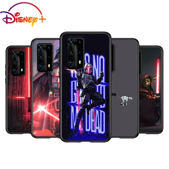 Star Wars da Disney de Arte de Capa de Silicone Para Huawei P30 P40 P20 Pro P10 P9 P8 Lite RU E Mini Plus 2019 2017 Preto caixa do Telefone