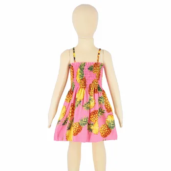Vestido de 2021 de Verão à beira-Mar da Praia de Vestido de Crianças de Suspender as Crianças Floral Moda Fino Vestido para as Meninas Crianças Traje de Roupas