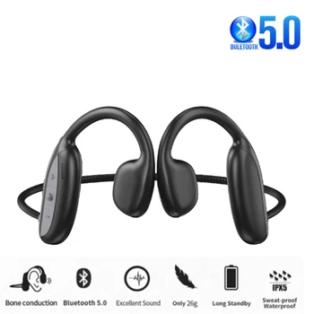 Bluetooth Osso Condução de Fones de ouvido de Esportes Fones de ouvido sem Fio Impermeável do Desgaste Confortável Abrir o Gancho da Orelha Luz de Peso Não da Em-orelha