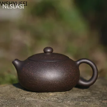 Chinês Yixing chá de panela de barro roxo xi shi bule de minério Cru artesanal chaleira Autêntico conjunto de Chá personalizado 188 bola buraco filtro de 200ml