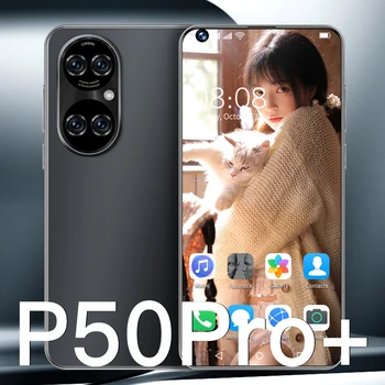 P50 Pro+ 2021 Nova Versão Global 7.3 Polegadas Smartphone Deca Núcleo 6800mAh 16+512 GB Dual SIM Tela Cheia 4G 5G Android Telefone Móvel