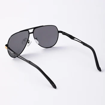 Fairmarry Retro-Piloto de Óculos de sol Polarizados Para os Homens de Retalhos Dupla-viga TAC Lentes de Sol, Óculos de Visão Noturna UV400