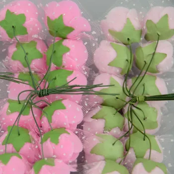 144pcs Mini Espuma PE de Rosa Artificial Buquê de Flores Multicolorido de Casamento, Decoração de Flores Scrapbooking Falso Flor, Coroa de flores de suprimentos