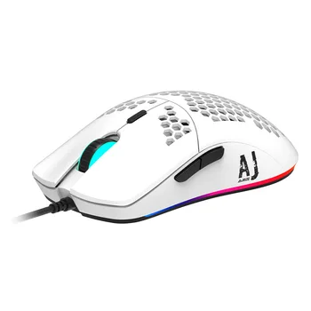 AJAZZ Novo Peso Leve com Fio Mouse 10000DPI 16000DPI Gaming Mouse Oca-out de Design de 7 Teclas Ajustável em 6 DPI Mouses para Notebook