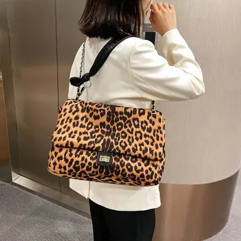 Marca de luxo da designer de bolsas de grande capacidade e de um ombro nas axilas leopard saco de nova retro bolsas sacolas para as mulheres de viagens