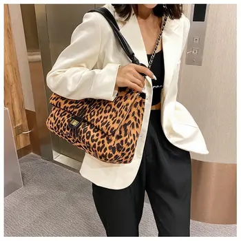 Marca de luxo da designer de bolsas de grande capacidade e de um ombro nas axilas leopard saco de nova retro bolsas sacolas para as mulheres de viagens