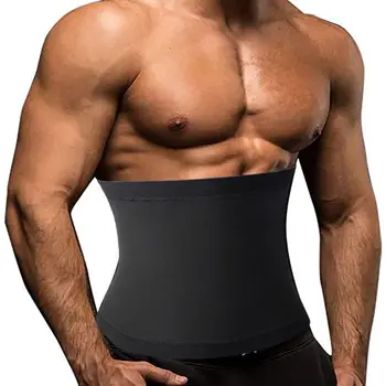 Os Homens Da Cintura Treinador Sauna Banda De Suor Do Emagrecimento Do Cinto De Captura De Calor Treino Shapewear Músculos Tonificados Envolve Barriga Boxer Shaper Do Corpo