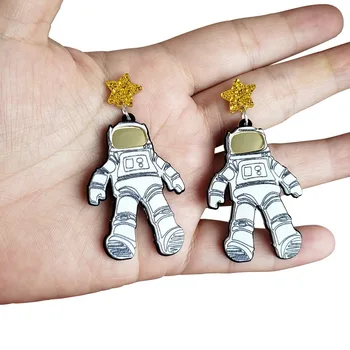 Crianças Presentes Astronauta de Acrílico, os Brincos de Crianças Jóias 2021 Simples de Começar Brincos de Acessórios de Moda