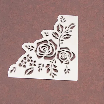 11.4x9.8cm rosa vinha cortantes de metal artesanato de papel de corte e vinco /DIY relevo da Páscoa e Ano Novo Scrapbooking