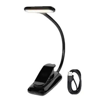 DIODO emissor de Luz do Livro USB Led Recarregável Mini Clip-On Lâmpada de Mesa de Luz Flexível da luz de presença Lâmpada de Leitura para Viagem Quarto Livro