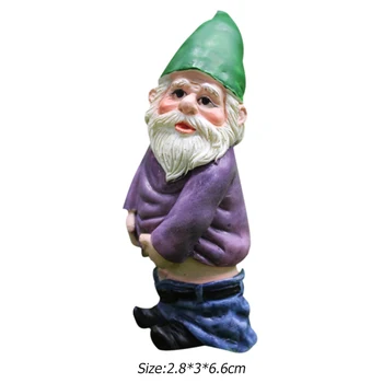 Novo Mini Dwarf, Gnome Estátua Pátio Com Jardim Enfeites De Fadas Em Resina Micro Paisagem Ao Ar Livre Em Miniatura Elf Figuras De Artesanato