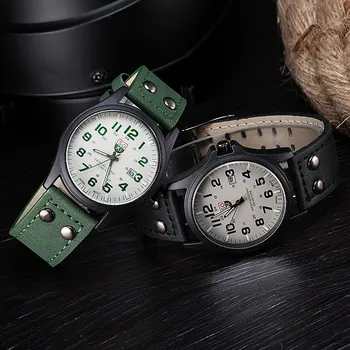 2019 Vintage Clássico Relógio de Homens Relógios de Aço Inoxidável, Impermeável Data Pulseira de Couro do Esporte relógio de Quartzo masculino reloj@8