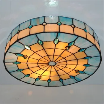 Tiffany Luzes de Teto do Diodo emissor de luz para Sala de estar, Quarto, Sala de Estudo em Casa Deco de Superfície Branca, Montada a Lâmpada do Teto