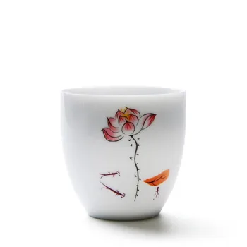 1pcs/3pcs Mudança de Cor da China Cerâmica Xícara de Chá de Porcelana Branca Kung Fu Copos de Cerâmica Copos de Vinho Caneca de Café Xícara (chá) de Atacado