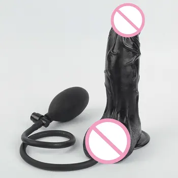 GaGu De Produtos Do Sexo Inflável Vibrador Bomba Big Butt Plug Pênis Realístico Grande Macio Vibrador Com Ventosa Enorme Sexo Adulto Brinquedos Para As Mulheres