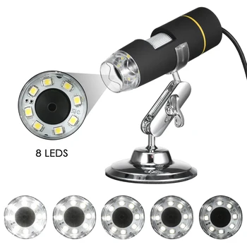 1000X USB Microscópio Microscópio Digital com Função de OTG Câmara Endoscópio 8-DIODO emissor de Luz da lupa Lupa com Suporte